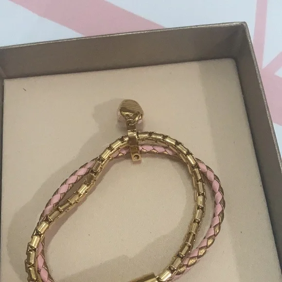 Bvlgari Snake Head Charm Metal Calfskin Bracelet Size 14.5cm - Picture 10 of 11